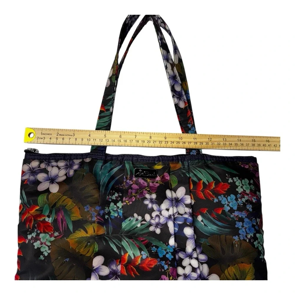 Beach Waterproof Nylon Tote Bag Tropical Floral Print